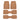 MotorTrend 4-Piece 3-Rows FlexTough Deep Dish Front Floor Mats, Middle Floor Mats, and Rear Floor Mat - Beige