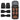 MotorTrend 4-Piece 3-Rows FlexTough Deep Dish Front Floor Mats, Middle Floor Mats, and Rear Floor Mat - Black