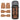 MotorTrend 4-Piece 3-Rows FlexTough Deep Dish Front Floor Mats, Middle Floor Mats, and Rear Floor Mat - Beige