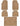 BDK 5-Piece Cushioned Grip Pad Front Floor Mats, Rear Floor Mats, and Cargo Liner - Heavy Duty, All Weather, Trim to Fit - Beige