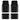 BDK 4-Piece Design Print Carpet Front Floor Mats and Rear Floor Mats - Black