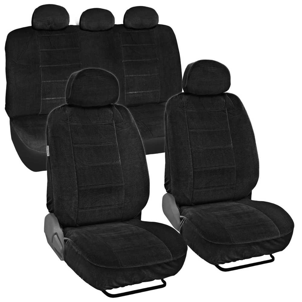BDK CozySeats Fine Encore Fabric Car Seat Covers -Full Set Front & Rear in Tan Beige - Original Seat Protection - Beige:#BDA47F