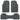 BDK 3-Piece Square Heel Pads Front Floor Mats and Rear Floor Mats - Heavy Duty, All Weather, Trim to Fit