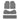 MotorTrend 4-Piece 3-Rows Extra-High Ridgeline Front Floor Mats, Middle Floor Mat, and Rear Floor Mat - Gray