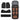 MotorTrend 4-Piece 3-Rows Extra-High Ridgeline Front Floor Mats, Middle Floor Mat, and Rear Floor Mat - Black