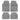 BDK 4-Piece Translucent Centered Cushioned Grip Pad Front Floor Mats and Rear Floor Mats - Heavy Duty, All Weather