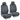 BDK Black Full Cloth Low Back Auto Seat Covers Encore Style 4 pc Premium - Black:#000000