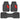 Motor Trend MetallicGuard Car Floor Mats Full Set - Durable Rubber Floor Mats with Red Metallic Heel Pad, All-Weather Interior Protection for Front and Rear with Non-Slip Backing