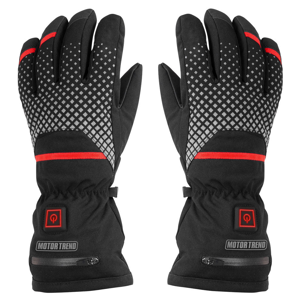 Motor Trend Max-Heat Heated Gloves – Rechargeable Hand Warmers with 3 Temperature Settings and Thermal Insulating Technology - Medium