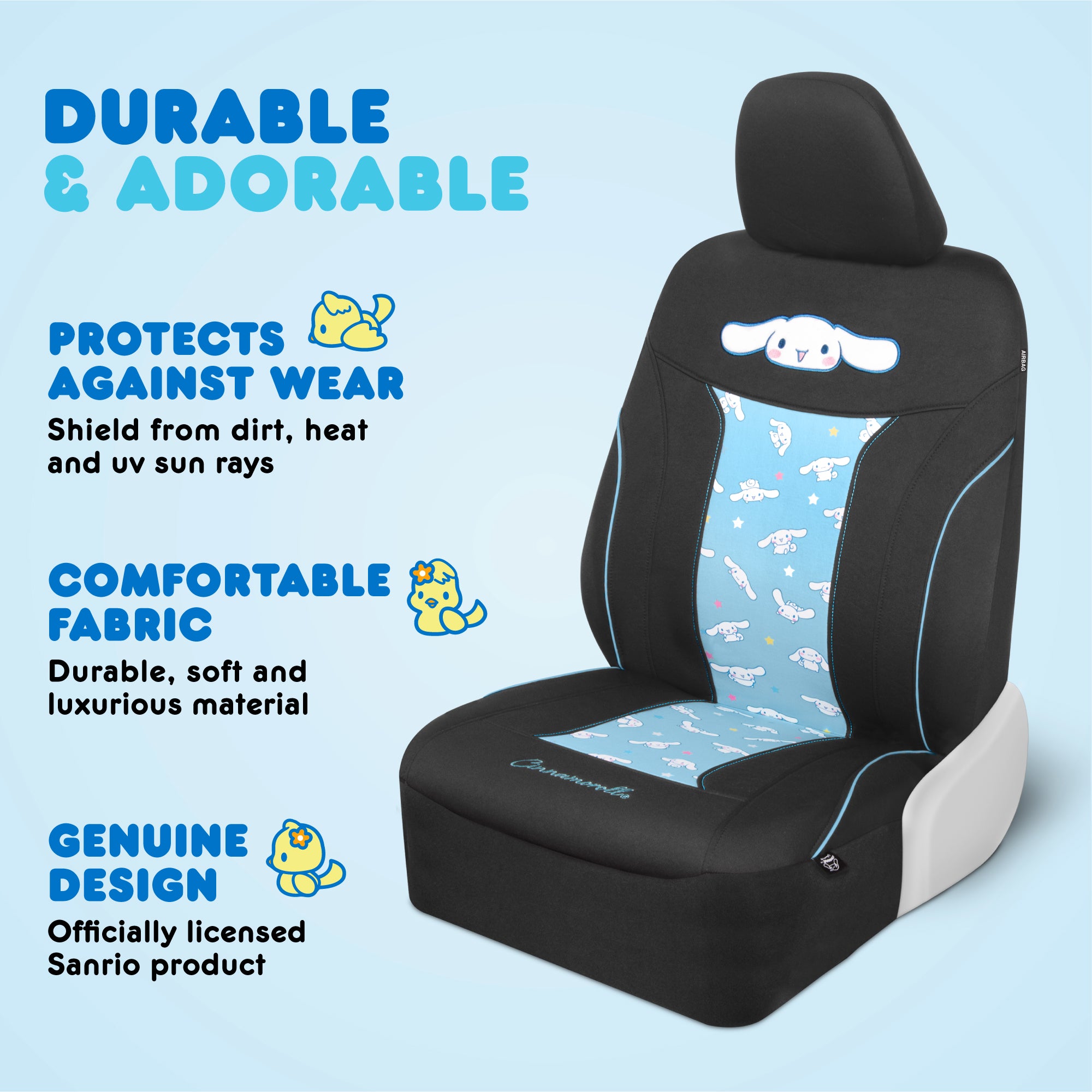 Carbella Official Cinnamoroll Front Seat Cover