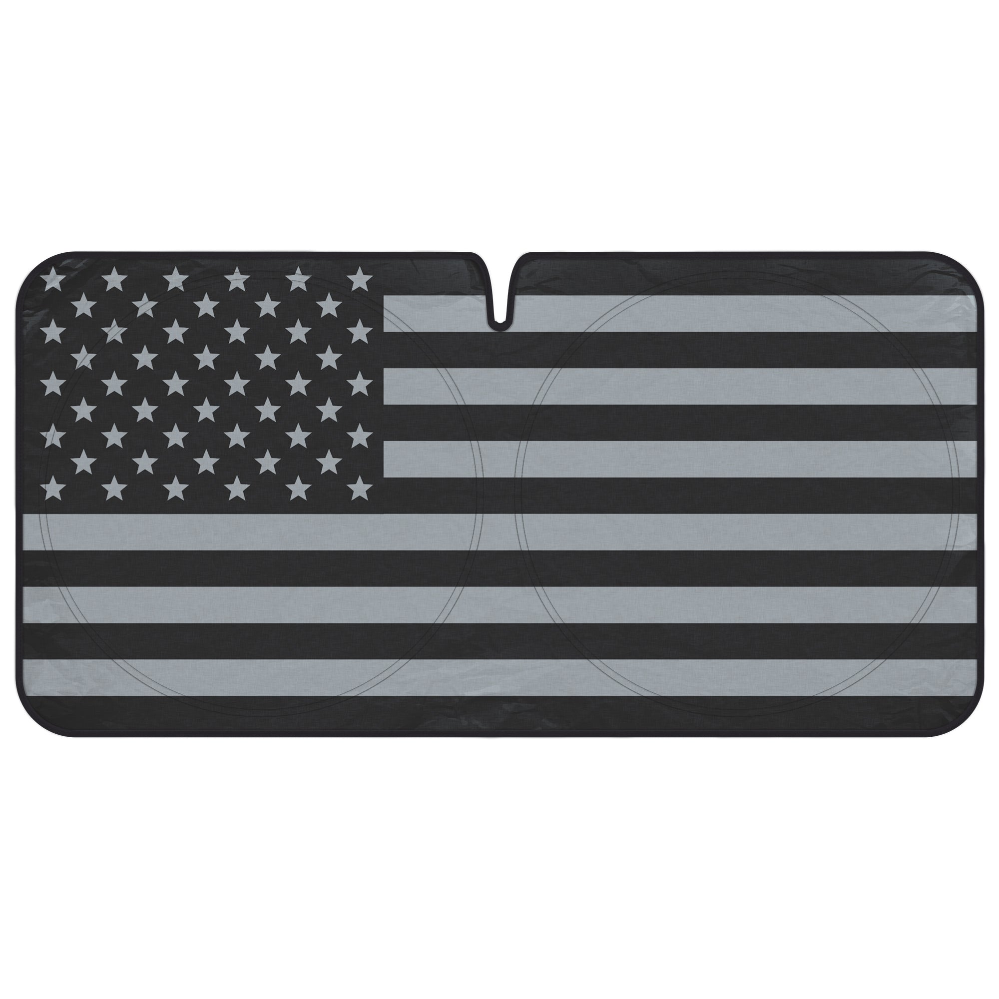 BDK USA Black American Flag Front Windshield Sunshade XXL (64" x 32")