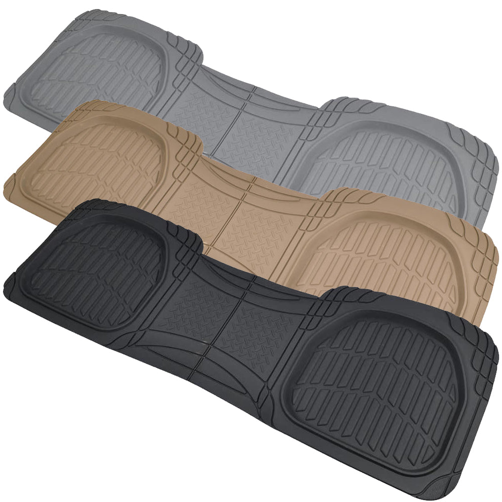 MotorTrend PRO920 Deep Dish Rear Floor Mats - Heavy Duty, All Weather, Trim to Fit