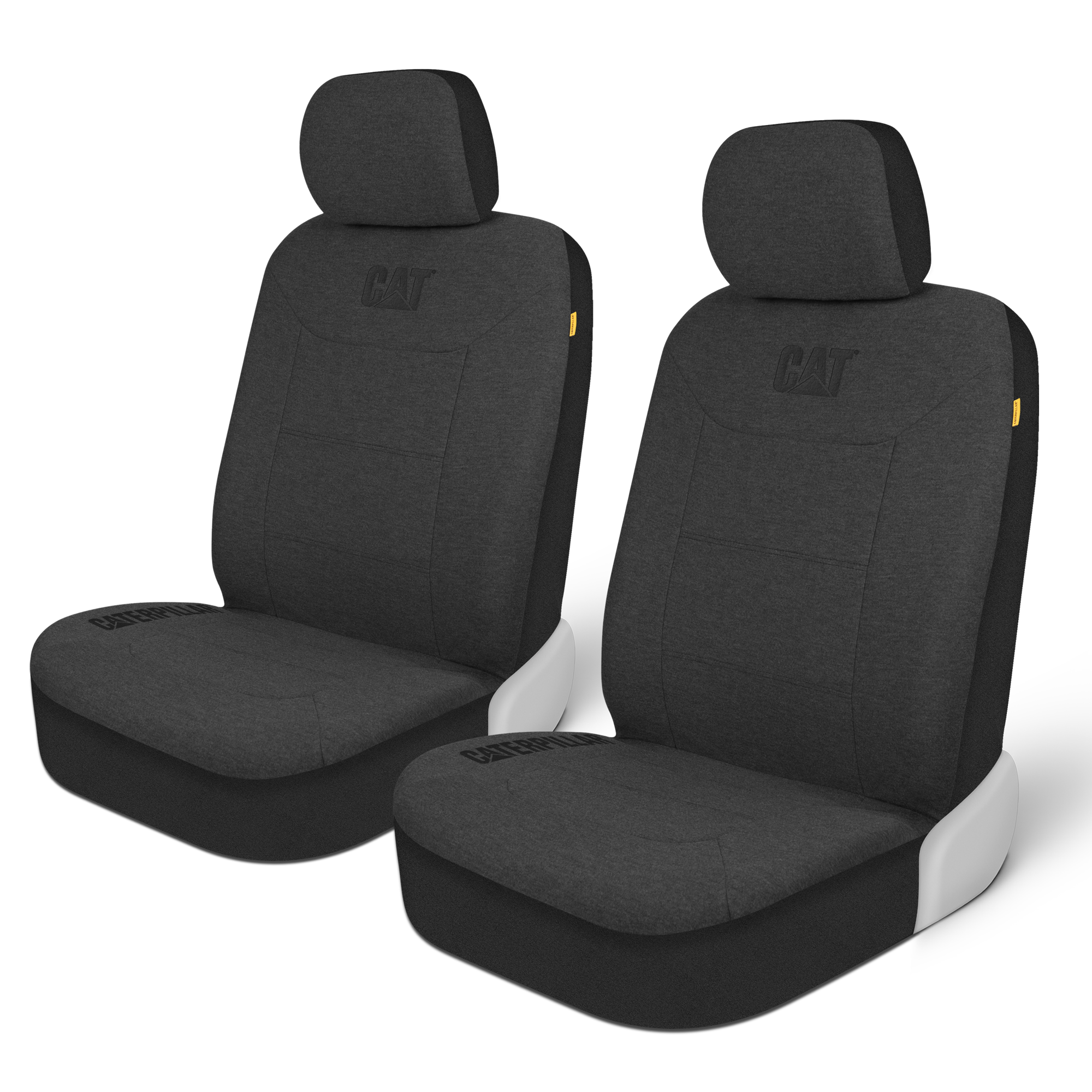 CAT 2-Pack CozyBlend JerseyHeather Front Seat Covers - Charcoal