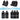 BDK 9-Piece Rome Sport Front Seat Covers and Rear Seat Covers - Black/White