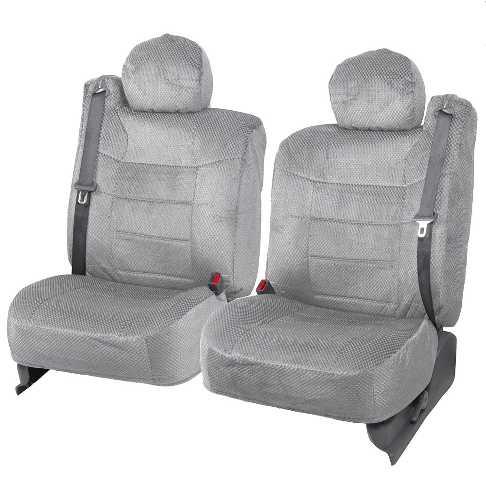 BDK Scottsdale Cloth Front Seat Covers for Ford F150 (1999 - 2010) - Black