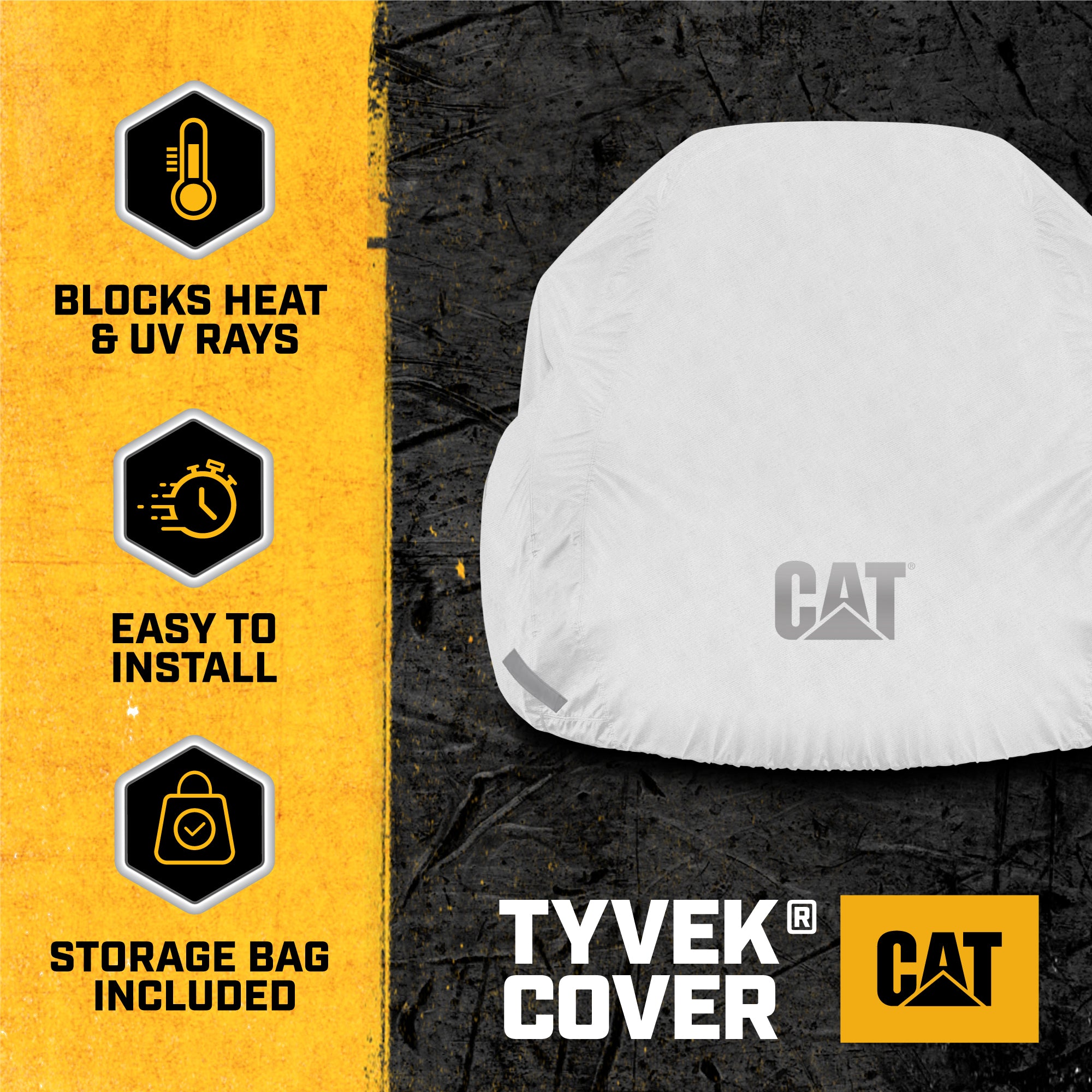 CAT Ultimate Tyvek Vehicle Cover for Cars, SUVS, Trucks, Vans - All Weather, Breathable S (157" x 80" x 69")