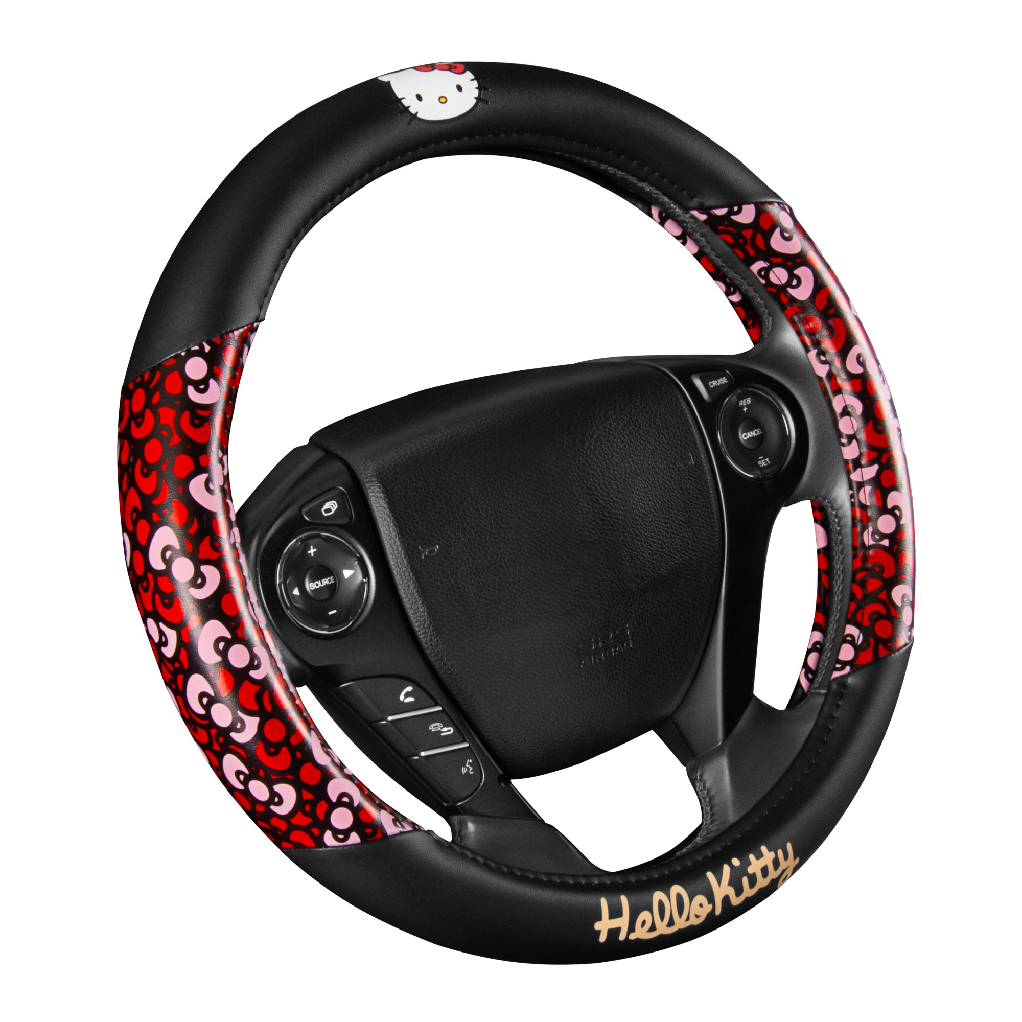 Carbella Sanrio Hello Kitty Bows Steering Wheel Cover (Fits 14.5" - 15.5")