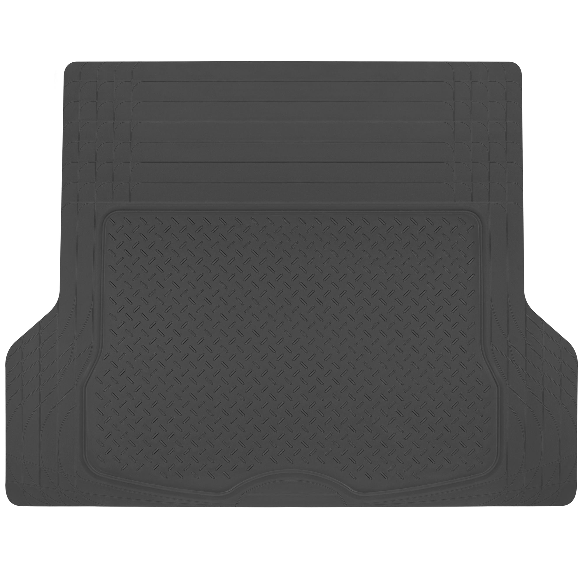 BDK-MT-785 Heavy Duty Cargo Liner Floor Mat-All Weather Trunk Protection, Trimmable to Fit & Durable HD Rubber Protection for Car SUV Sedan Auto - Black - Black:#000000
