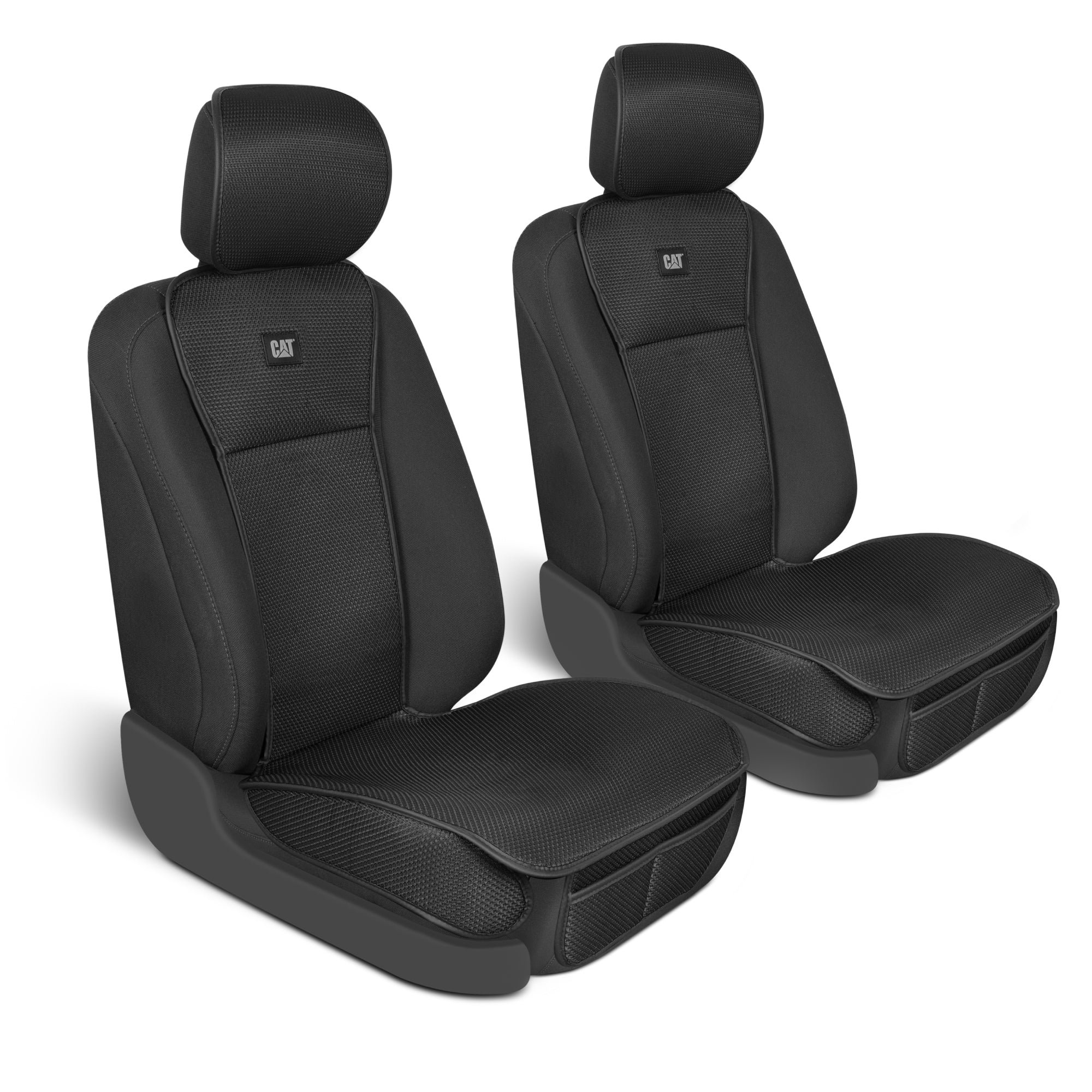 CAT 2-Pack AeroMesh Front Seat Covers - Black