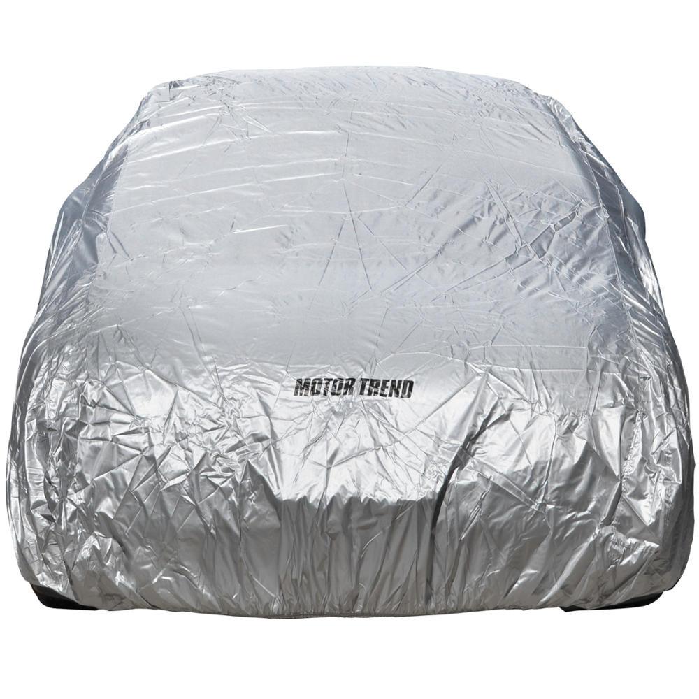 Motor Trend Universal WeatherWear Poly-1 Outdoor Car Cover- All Weather Snow Wind Rain & Water Proof Ultra Protection - Medium (Fit up to 170")