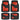 CAT 4-Piece Two-Tone Metallic-Look Front Floor Mats and Rear Floor Mats - Heavy Duty, All Weather, Trim to Fit - Black/Red