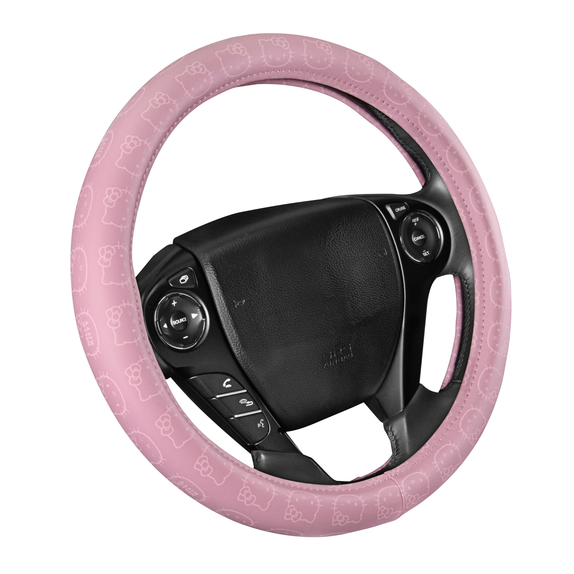 Carbella Sanrio Hello Kitty Pink Steering Wheel Cover (Fits 14.5" - 15.5")