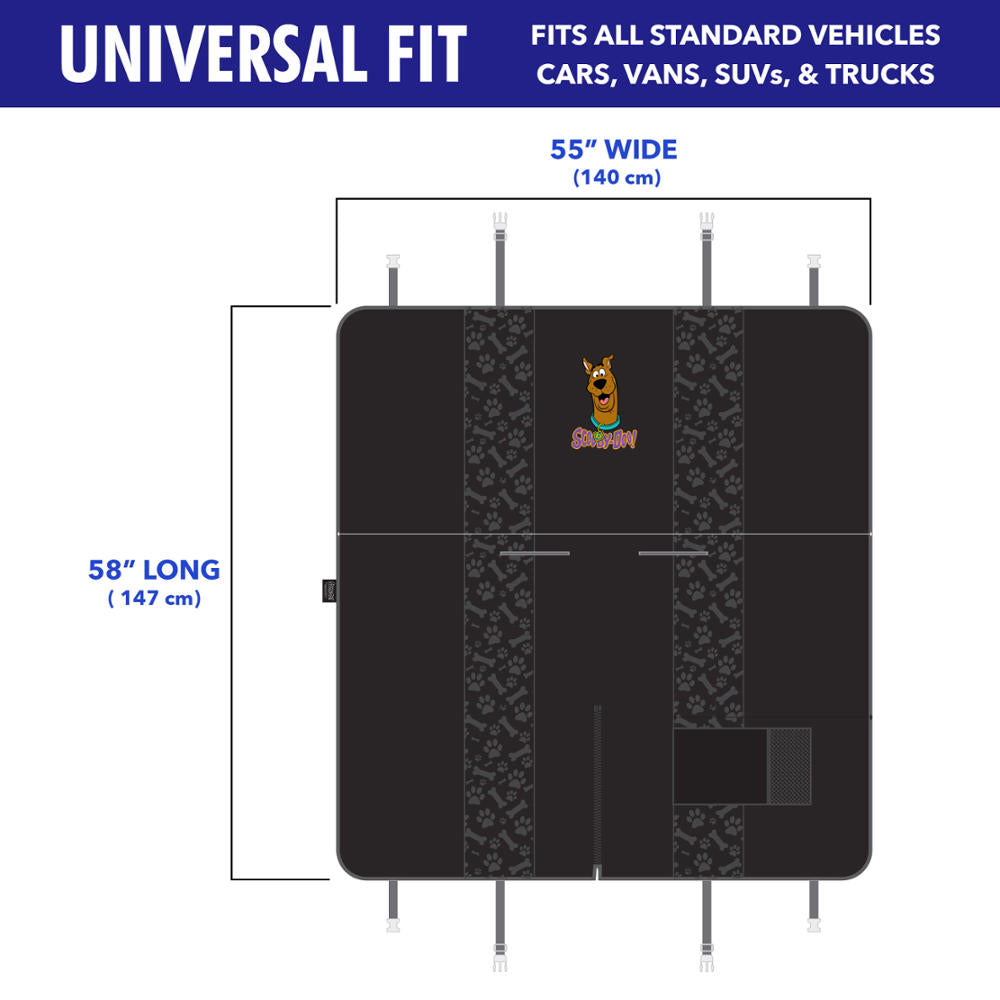 Warner Bros Scooby Doo Oxford Hammock Style Dog Pet Rear Seat Protector