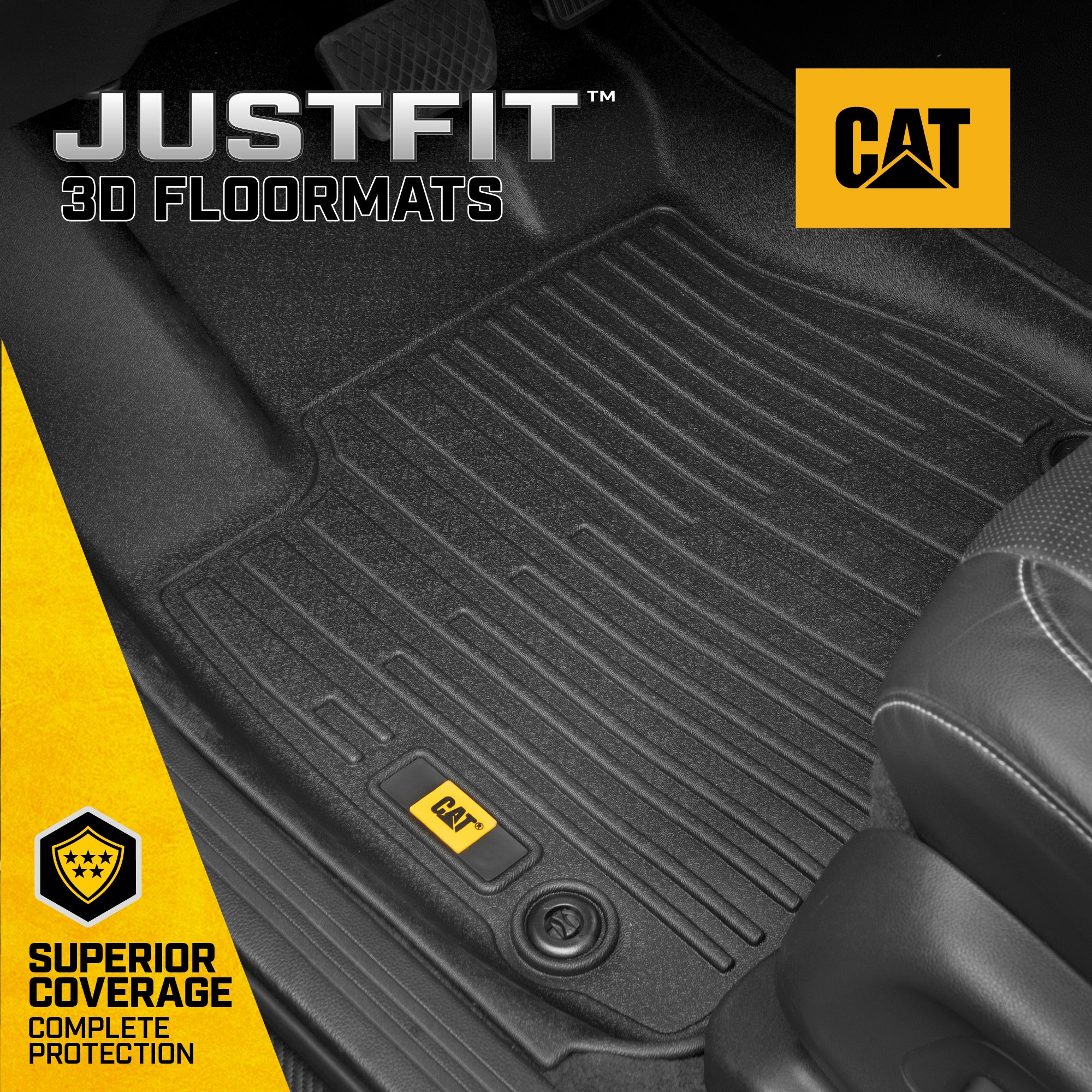 CAT® JustFit™ 3D Custom Fit Floor Mats for Honda CRV 2023, 2024 - Heavy Duty Floor Liner Protection Laser Measured, Honda CRV Accessories, Car Liner
