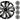 BDK 16 Inch Hubcaps Set of 4 – OEM Replacement Snap-On Wheel Rim Covers - Universal Fit Car Wheel Cover for Cars, Trucks, SUV, Vans Durable ABS Black & Silver 10-Spoke Hub-Cap Car Accessories Exterior