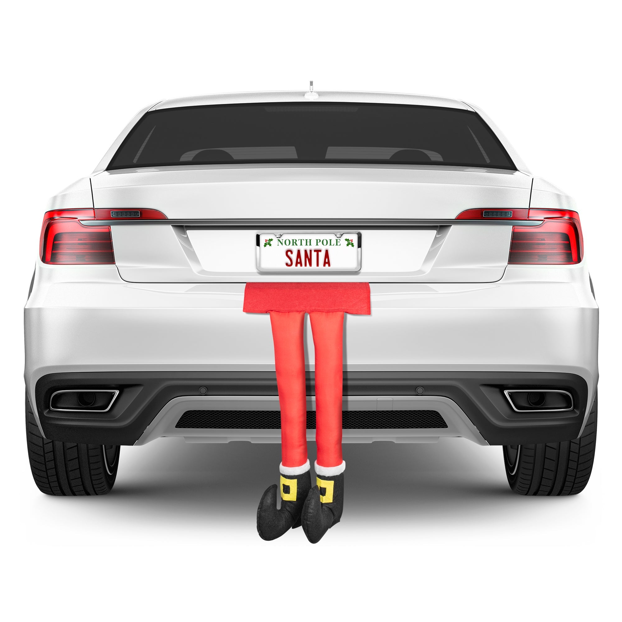 Carbella Trunk/Cargo Holiday Santa Legs Decoration