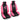 BDK Two-Tone Pink Heels Car Seat Covers Full Set with Steering Wheel Cover and Seat Belt Pads – Front and Rear Covers with Matching Embroidered Accessories, Fits Most Cars Trucks Vans SUVs, SCPRINTS