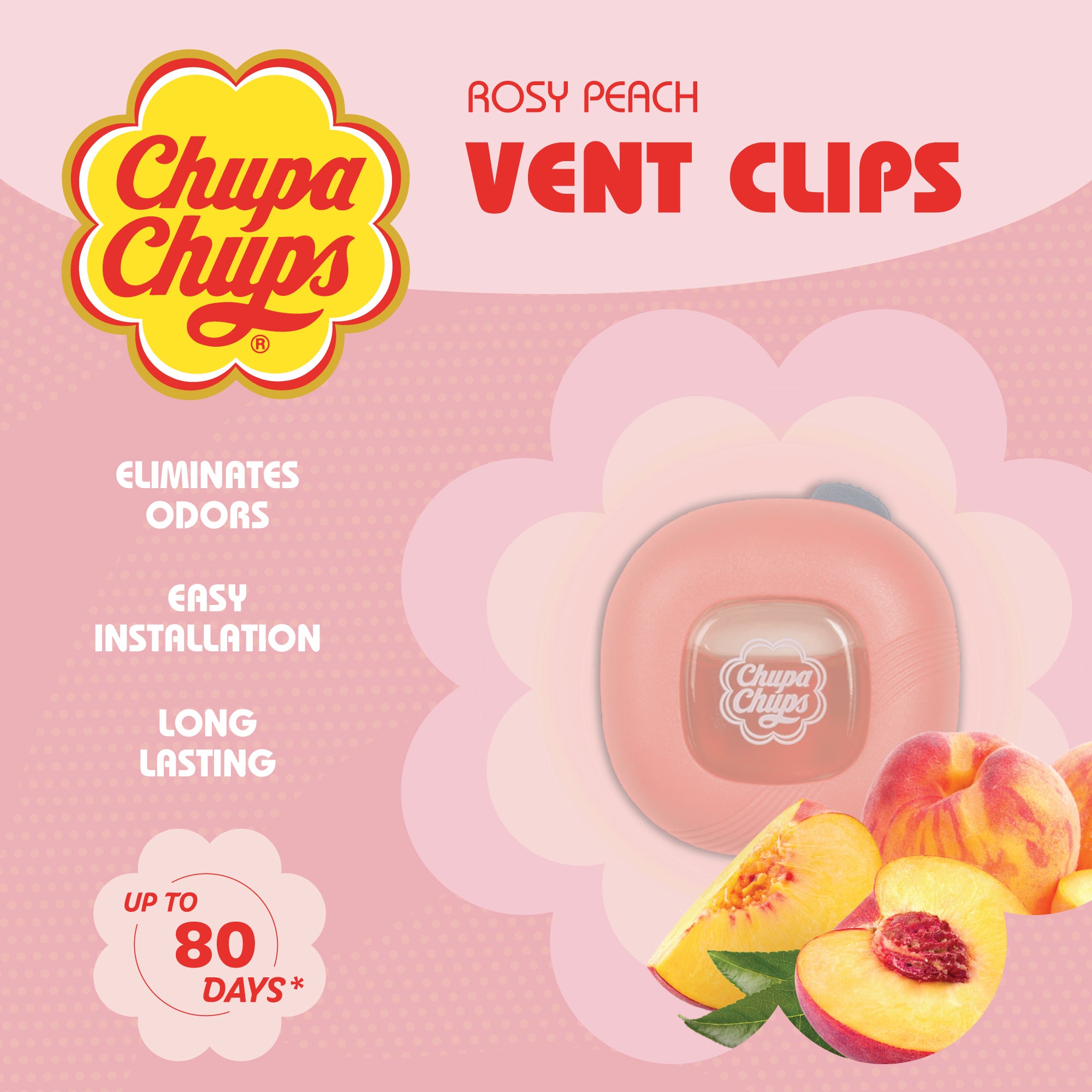 Chupa Chups 2-Pack Air Freshener - Rosy Peach