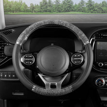 Load image into Gallery viewer, BDK Chrome Wood Grain Beige Steering Wheel Cover  for Cars, Trucks, Van, SUVs - Elegant and Comfortable Grip Accessories
