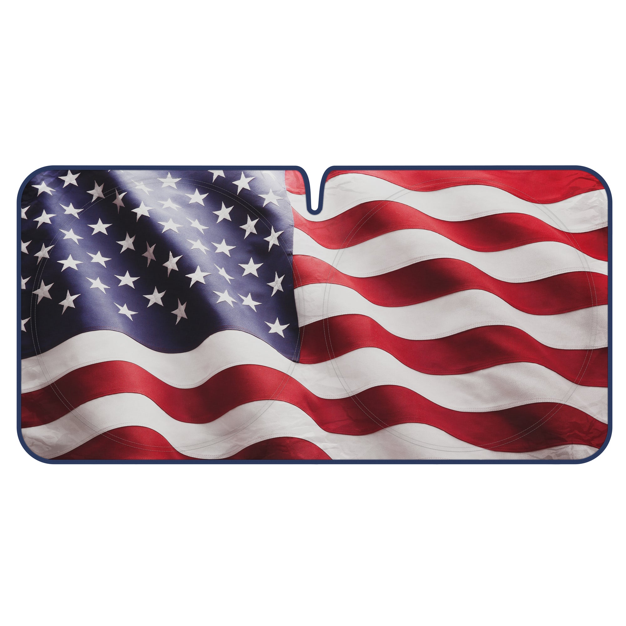 MotorTrend USA American Flag Front Windshield Sunshade - Medium (65" x 33")