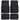 BDK 4-Piece Premium Carpet Non-Slip Heel Pad Front Floor Mats and Rear Floor Mats - Black