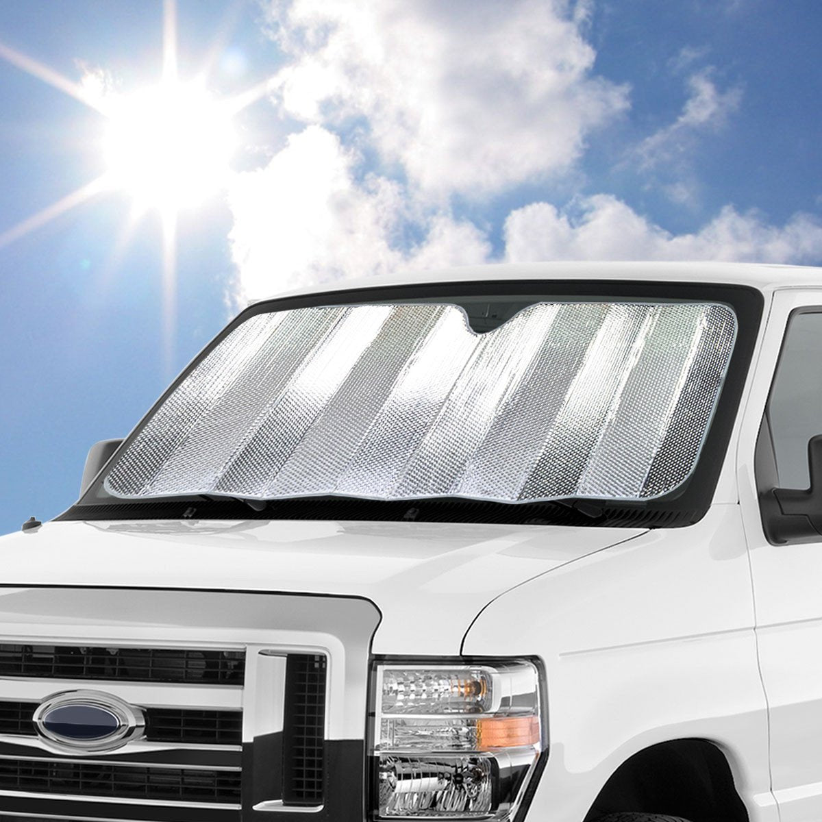 BDK Universal Reflective Front Windshield Sunshade XXL (67" x 28")