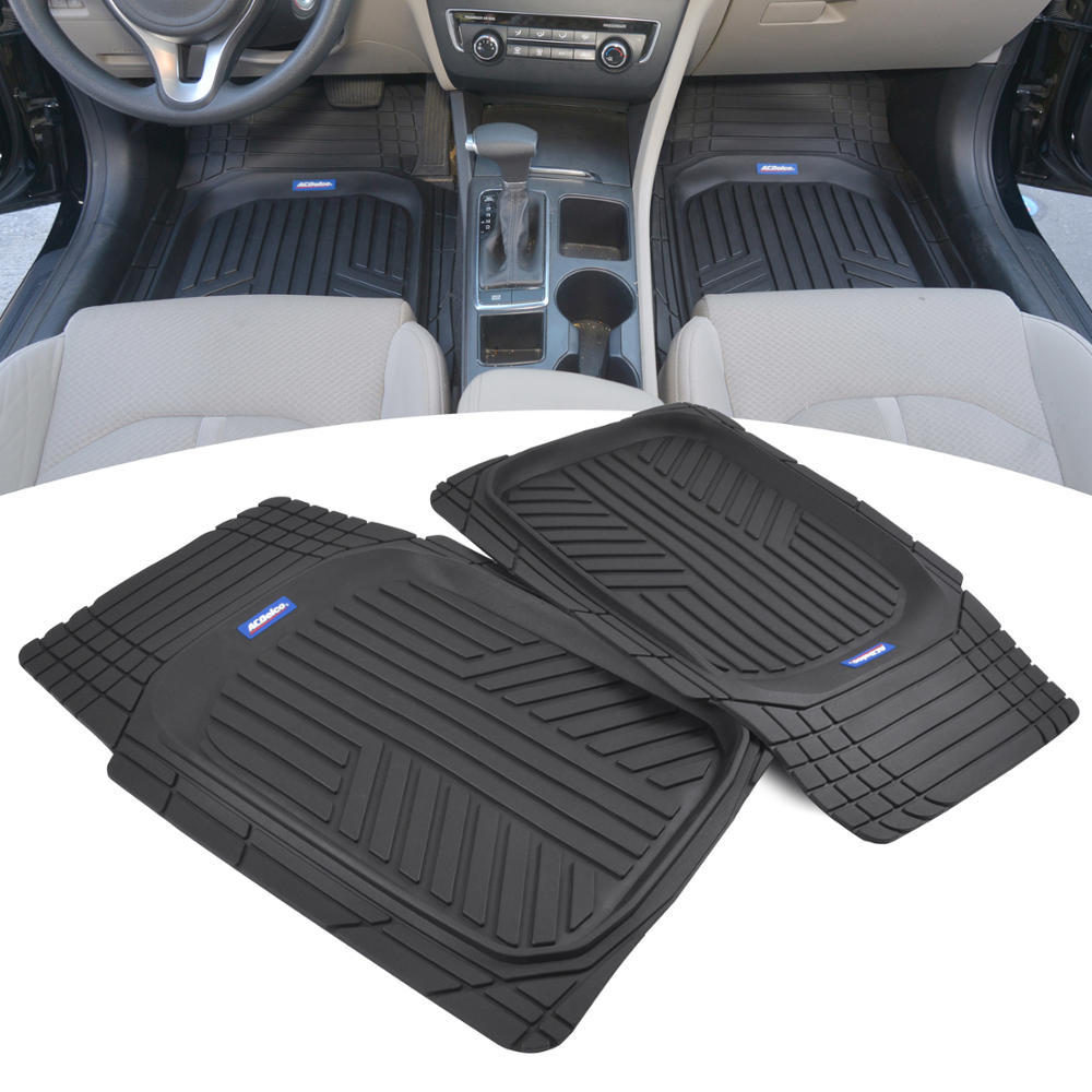 ACDelco All-Climate Deep Dish Car Floor Mats - 3pc Set - Thick Odorless Heavy Duty Liners