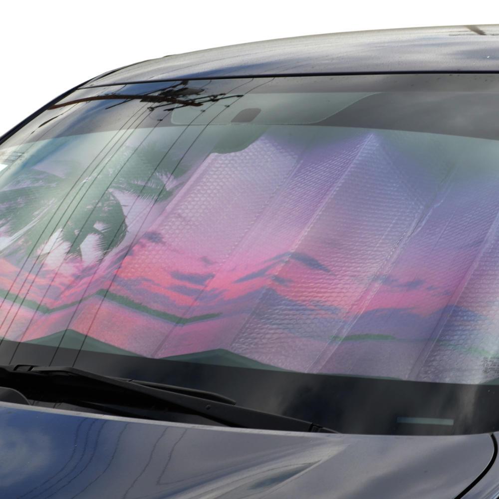 BDK Front Windshield Sun Shade-Accordion Folding Auto Sunshade for Car Truck SUV-Blocks UV Rays Sun Visor Protector-Keep Your Vehicle Cool- 58 x 27 Inch