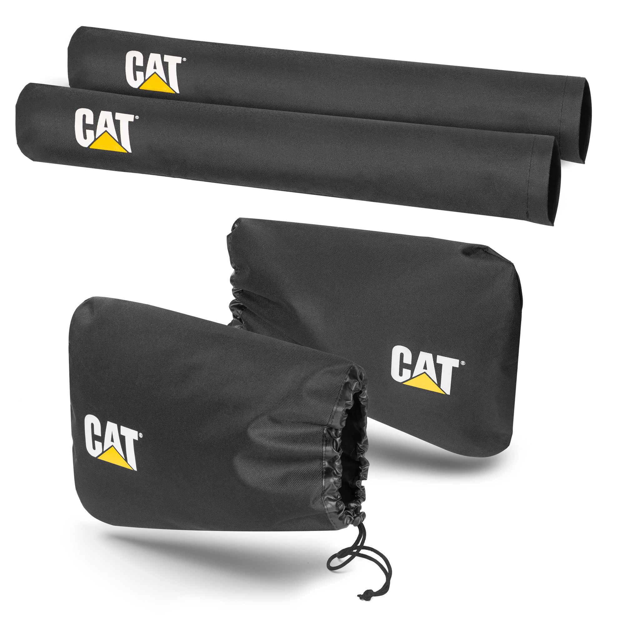 Cat® Side Window Covers and Windshield Wiper Snow Covers for Car Truck Van SUV, Full Set for 2 Side Windows and 2 Wiper Blades, Protects Against Freezing Frost Ice & Snow, Black (CAWA-204-BK)