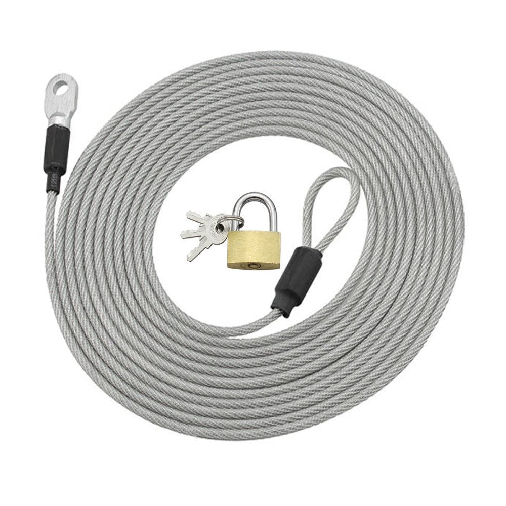 Stainless Steel Car Cover Lock & Cable