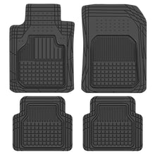 Load image into Gallery viewer, Motor Trend Flextough Semi-Custom Fit Car Floor Mats for Coupe Sedan Van SUV &amp; Truck - Heavy Duty Rubber Floor Liners 4 Pieces Set - Trimmable (Black) (MT190)