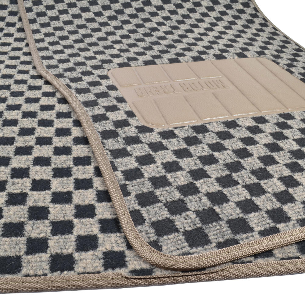 Premium Thick Plush Carpet Car Van SUV & Truck-Heavy Duty Woven Berber Style Floor Mat-4 Piece