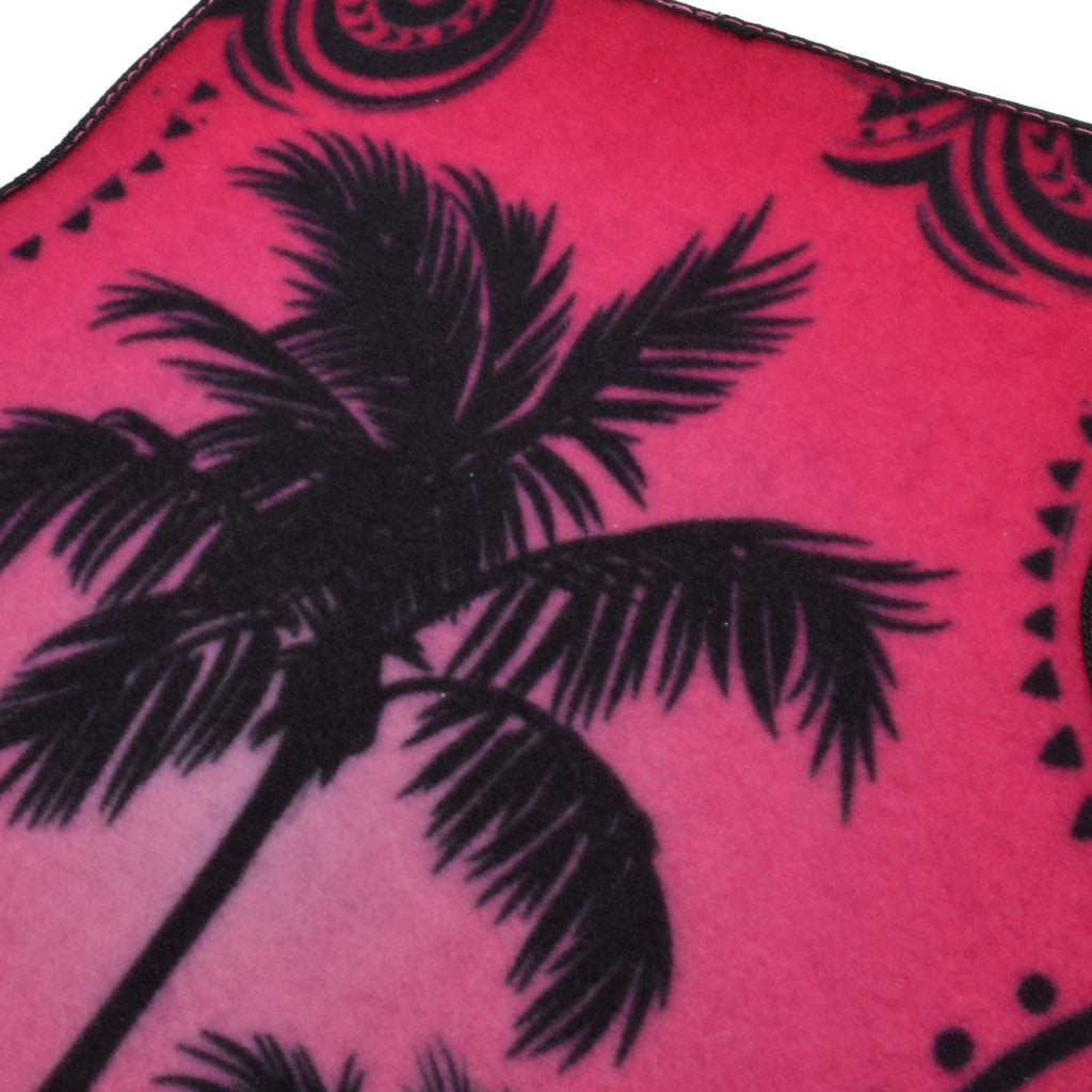 Palm Tree Pattern Carpet Car Floor Mats - 4pc Set - Art & Design Series