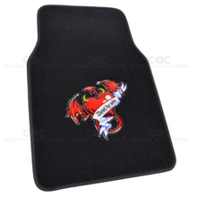 Load image into Gallery viewer, Devil By Nite Embroidered Carpet Car Floor Mats - 4pc Set - Art &amp; Design Series