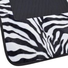 Load image into Gallery viewer, BDK Animal Print Zebra Fur Carpet Floor Mats 4 Piece Front &amp; Rear