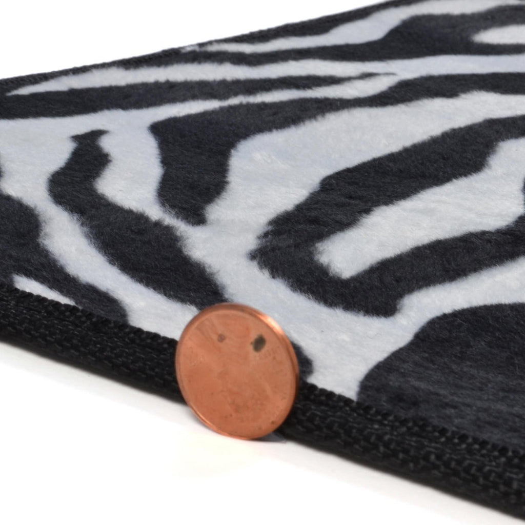 BDK Animal Print Zebra Fur Carpet Floor Mats 4 Piece Front & Rear