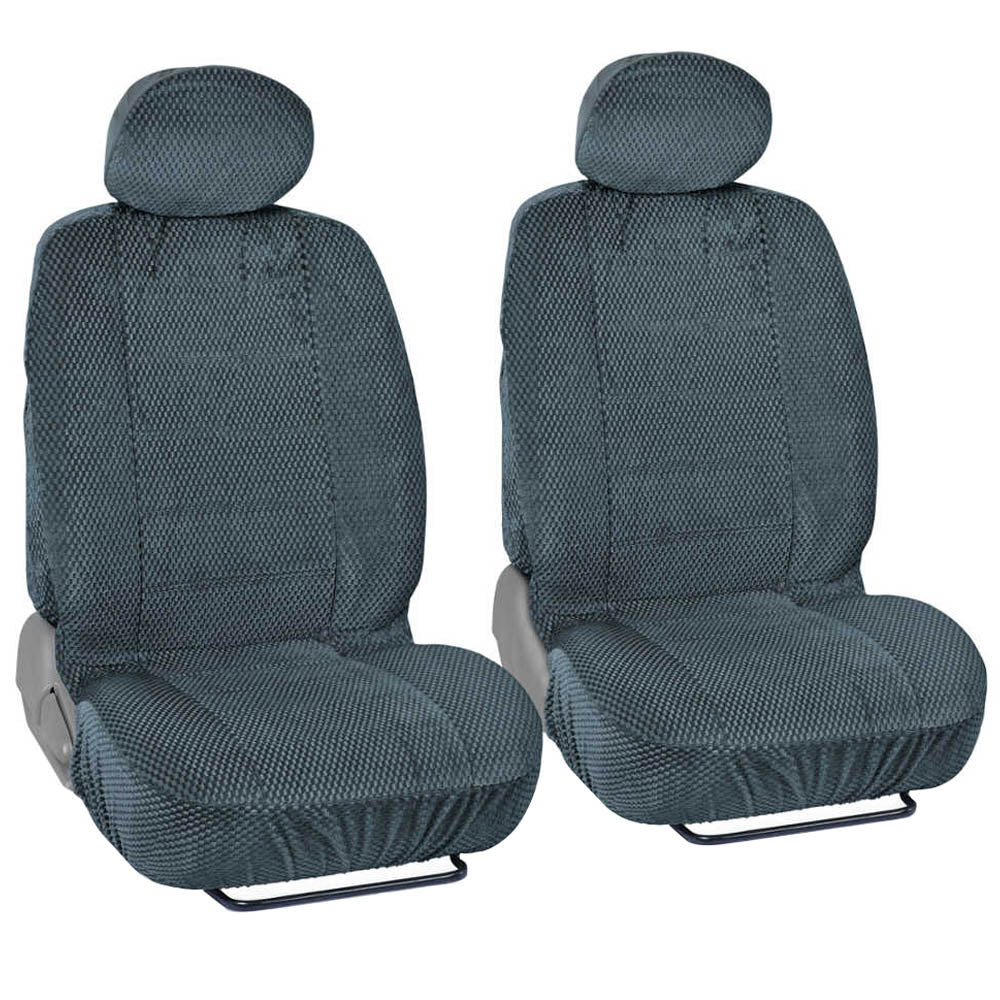 Advanced Performance Car Seat Covers - Instant Install Sideless Fronts + Full Interior Set for Auto (Black Scottsdale)