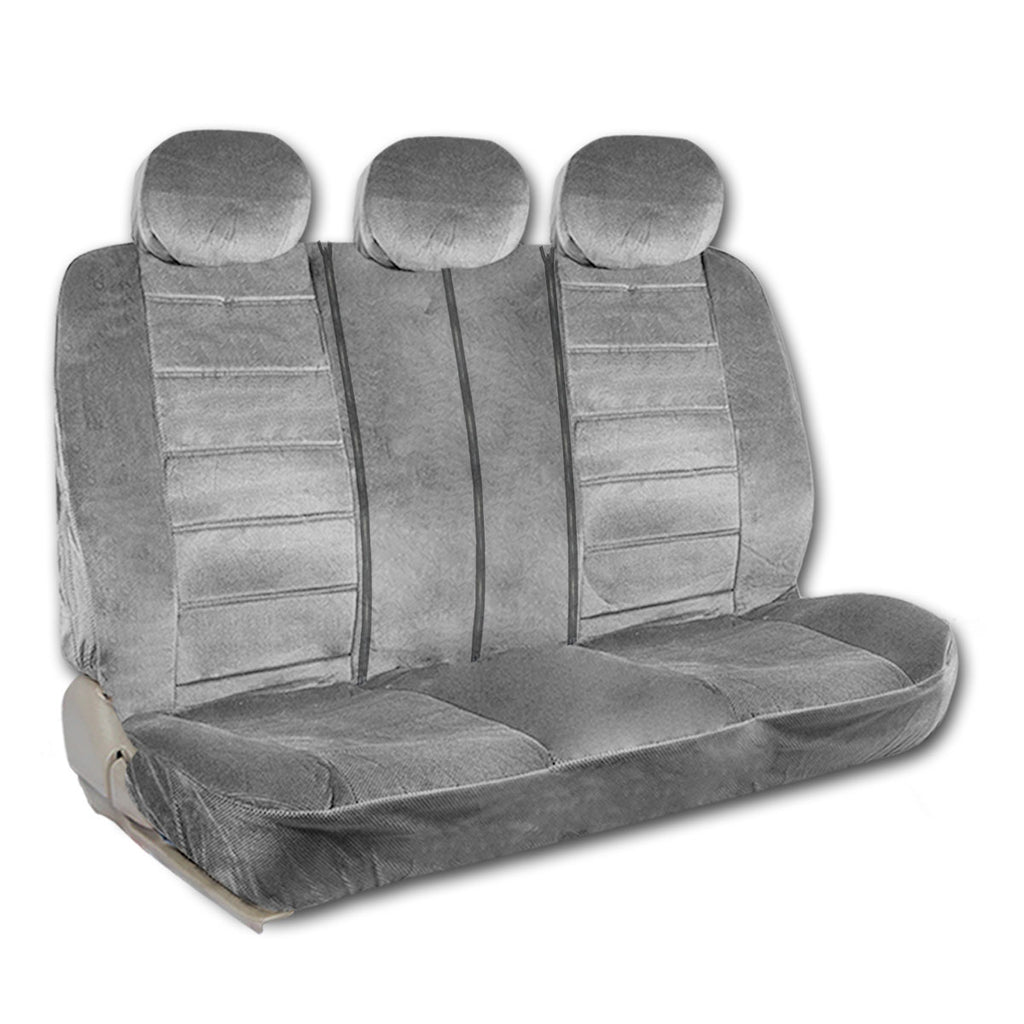 BDK Beige Dotted Cloth Regal Design 1Pc Split Bench SeatCovers for SUV Van Truck