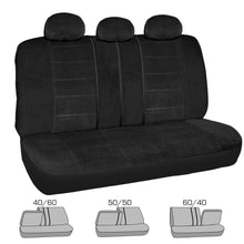 Load image into Gallery viewer, Premium Encore Thick Velour Rear Bench Seat Cover w/ Multi-Split Bench Zippers (5pc)