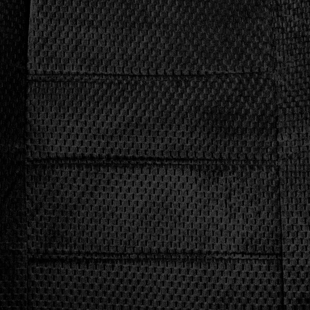 BDK Black Checkered Cloth Scottsdale design Split Bench Cover for SUV VAN TRUCK